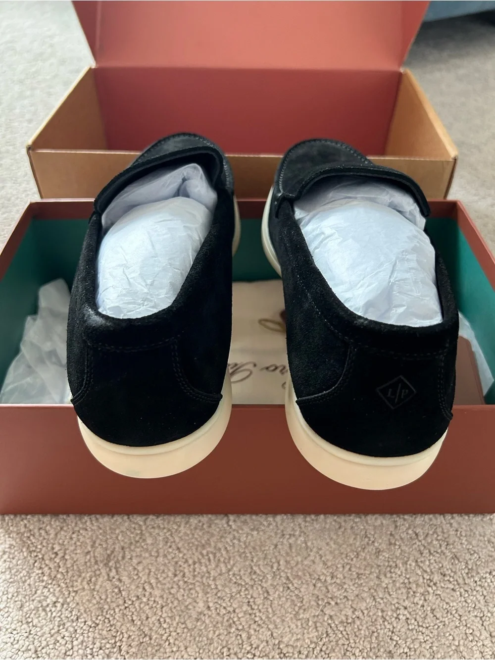 Loro Piana Summer Walk Black Suede